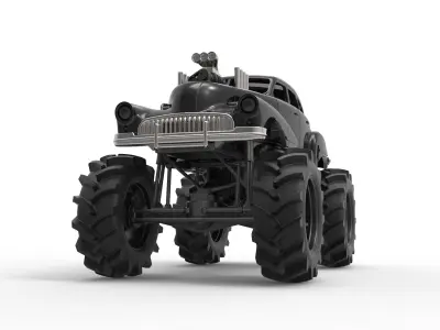Mud truck 3 Scale 1 to 25 3D print model
