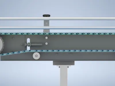 Plastic Conveyor 3m 3D model