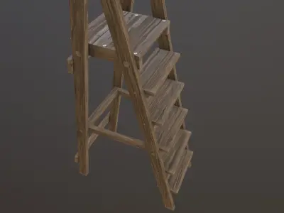 Wooden Ladder Low-poly 3D model purchase