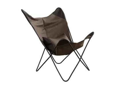 Butterfly Leather Lounge Chair 01 Free 3D model