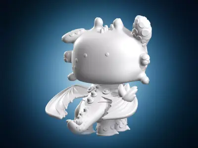 Toothless Night Fury Dragon Miniature 3D print model