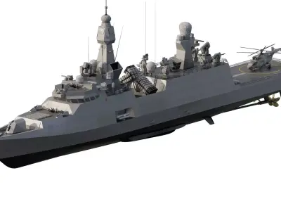 EUROPEAN ARMED FORCES  NAVY CORVETTE 3D model