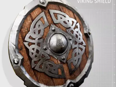 Viking Shield  Low-poly 3D model Low-poly 3D model