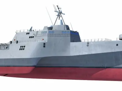 Set of 7 US Navy Ships 3D model