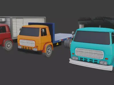 Fiat 673 Low-poly 3D model