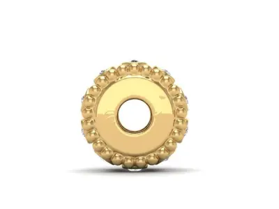 silver charm with gems 3D print model