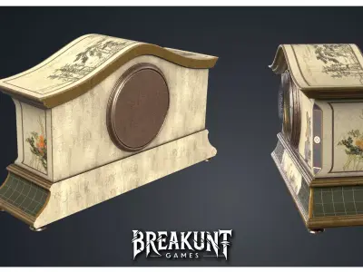 Mantel Clock 2 - Clocks 1900s 3D model