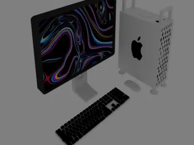 MAC STUDIO AND MAC PRO Low-poly 3D model