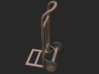 Hand Truck Low-poly 3D model get