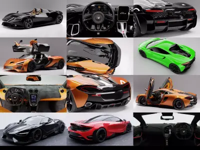 Mclaren Cars Collection 3D Model Pack