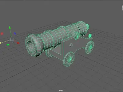 Cannon 3D model