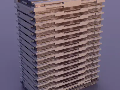 Sci-Fi Cyberpunk Building Low-poly 3D Model Low-poly 3D model