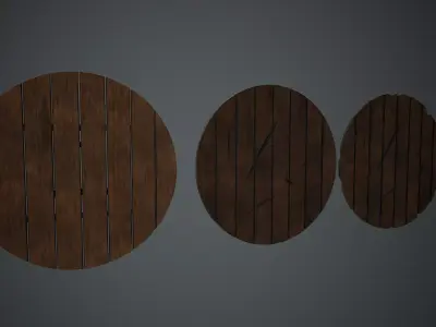 Medieval Shield Low-poly 3D model 21