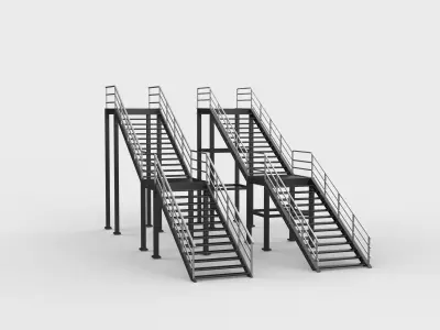 stairs Model 3D model