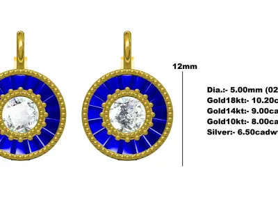 Beautiful Small Size Earring 3D print model