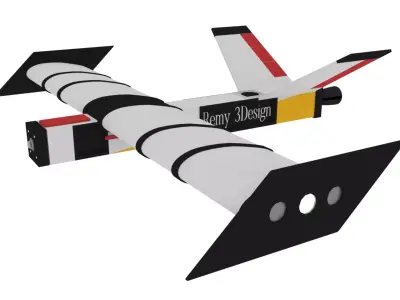 Reconnaissance UAV Low-poly 3D model