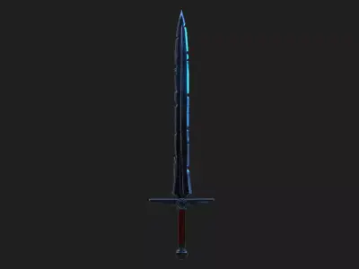All-Black the Necrosword - Gorr Sword Low-poly 3D model