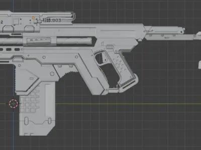 futuristic firearms 3D model