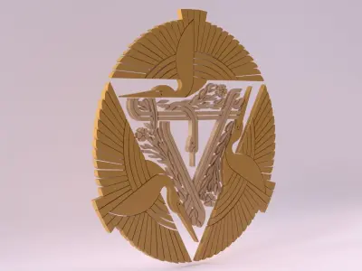 Egyptian Symbols - 025 Low-poly 3D model