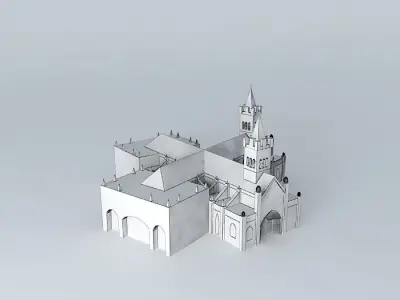 Cathedral St Peter the Apostle  San Pedro de Macoris  Dominic... Free 3D model