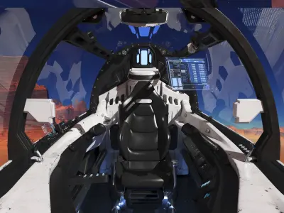 Spaceship Cockpit v4 3D model