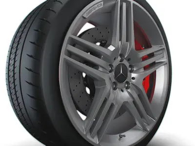 Mercedes Benz AMG wheel 3D model