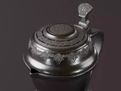 silver flagon 3D model