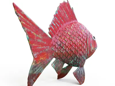 Gold fish Low-poly 3D model buy