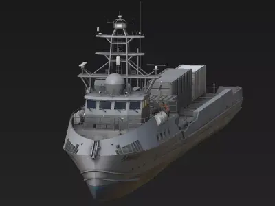 Ranger  USV  Ghost Fleet Overlord Unmanned Surface Vessels 3D model