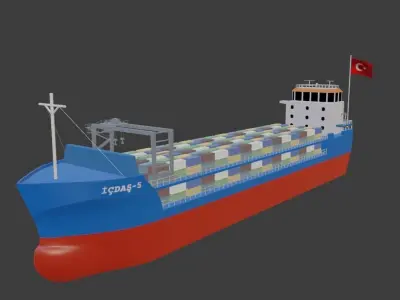 ICDAS-1 COMMERCIAL BUSINESS CONTAINER SHIP 3D model