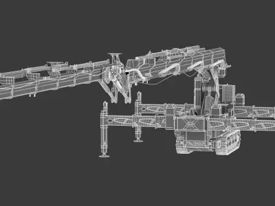 Palfinger PCC 57002 Crawler Crane 3D model