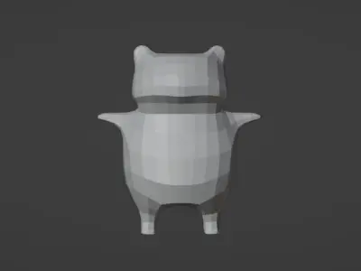 hamster lowpoly Low-poly 3D model