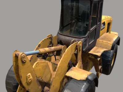 Loader bulldozer Low-poly 3D model
