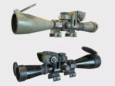 Optical Scope 10 Low-poly 3D model