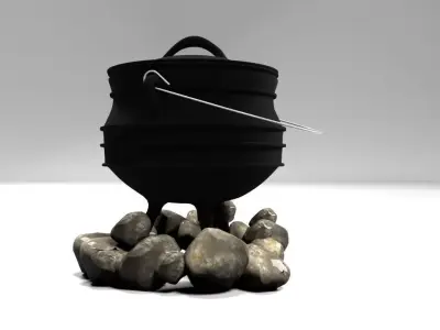 3 foot african pot 3D model