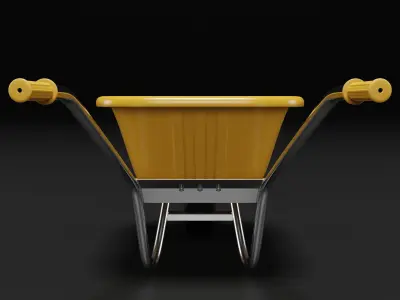 Wheelbarrow 3D model 9