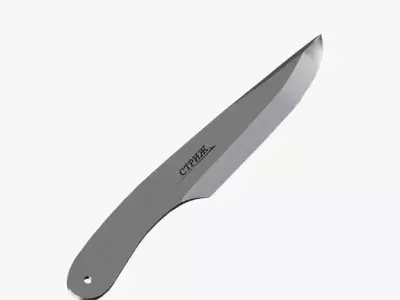 Kizlyar Supreme Throwing Knife Blade Low-poly 3D model