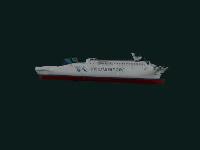 Basic Interislander Ferry Aratere New Zealand  3D model