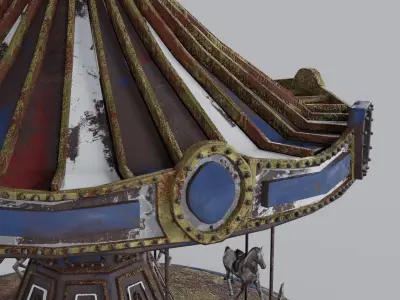 Carusel Low-poly 3D model