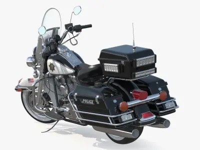 US Sheriff Road King Motorcycle Parked  purchase 3D model