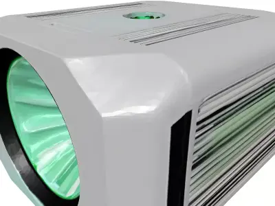 SciFi Green Beam Spotlight 3D model