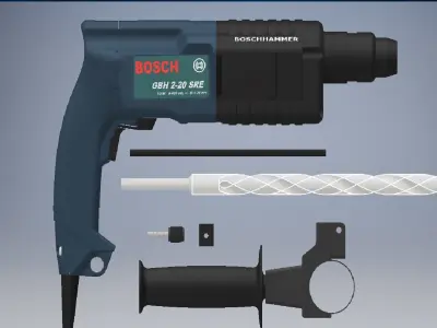 hammer drill assembly 3D model