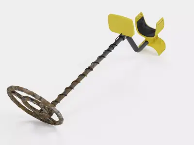 Metal Detector - Dirty and Used Professional Ground Scanner 3D model