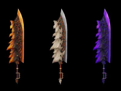 Volcano King Sword Low-poly 3D model