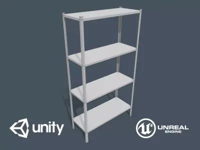 Game Ready Metal Rack Low-poly 3D model