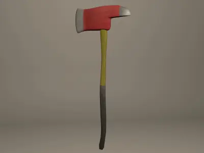 Firefighter Axe Low-poly 3D model