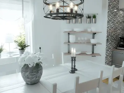 Industrial themed kitchen scene - IKEA Varsta 3D model