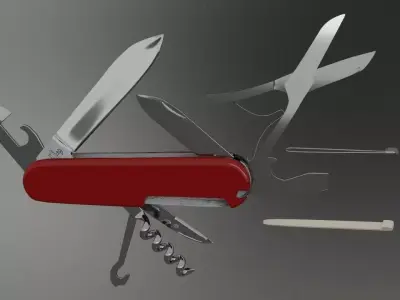 Swiss Army Knife 3D model purchase