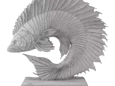 fish statue 3 3D model