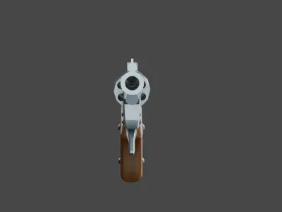 Revolwer revolver Low-poly 3D model